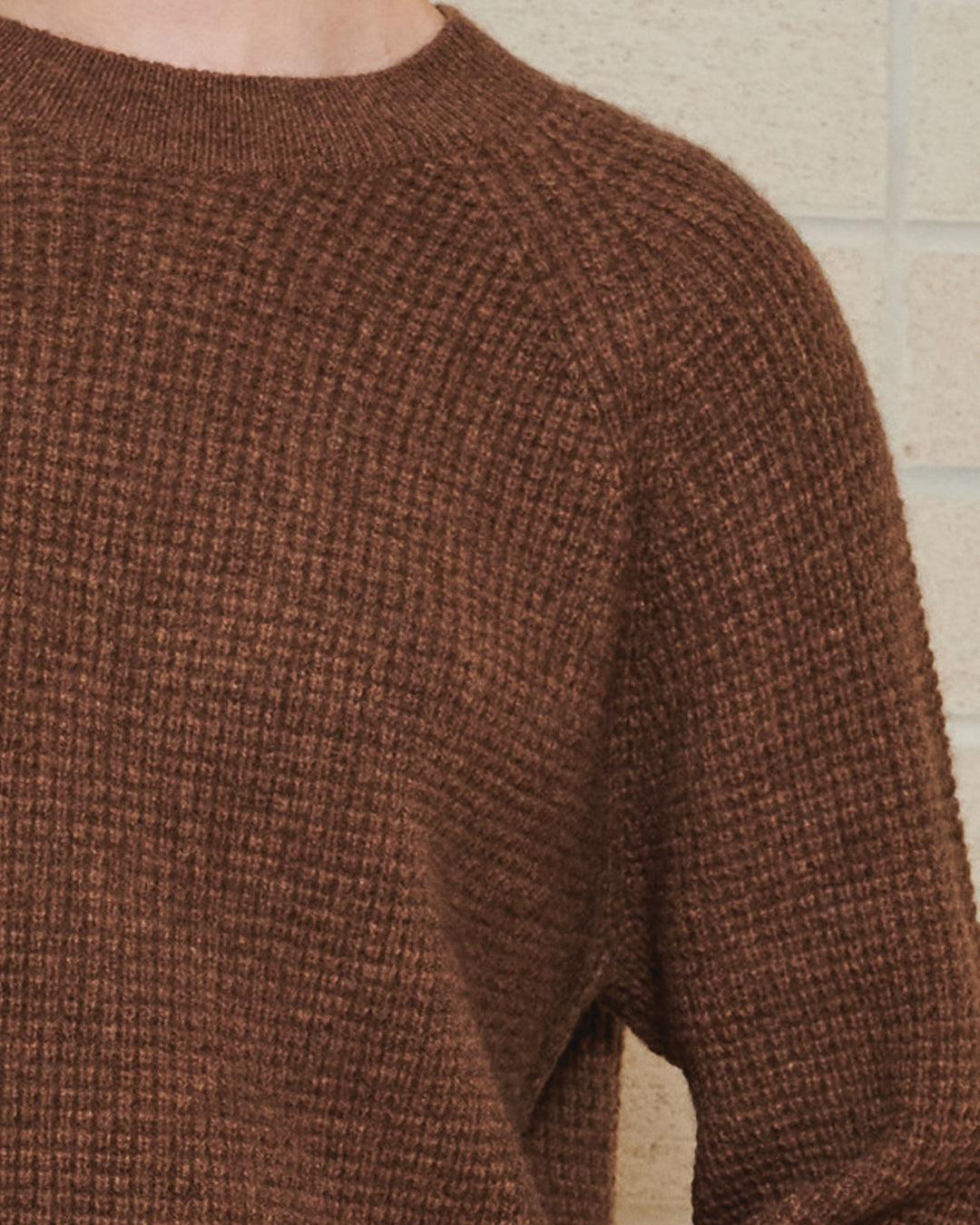 NOMADIC TEXTURED KNIT YAK CREW - DEEP FOREST GREEN