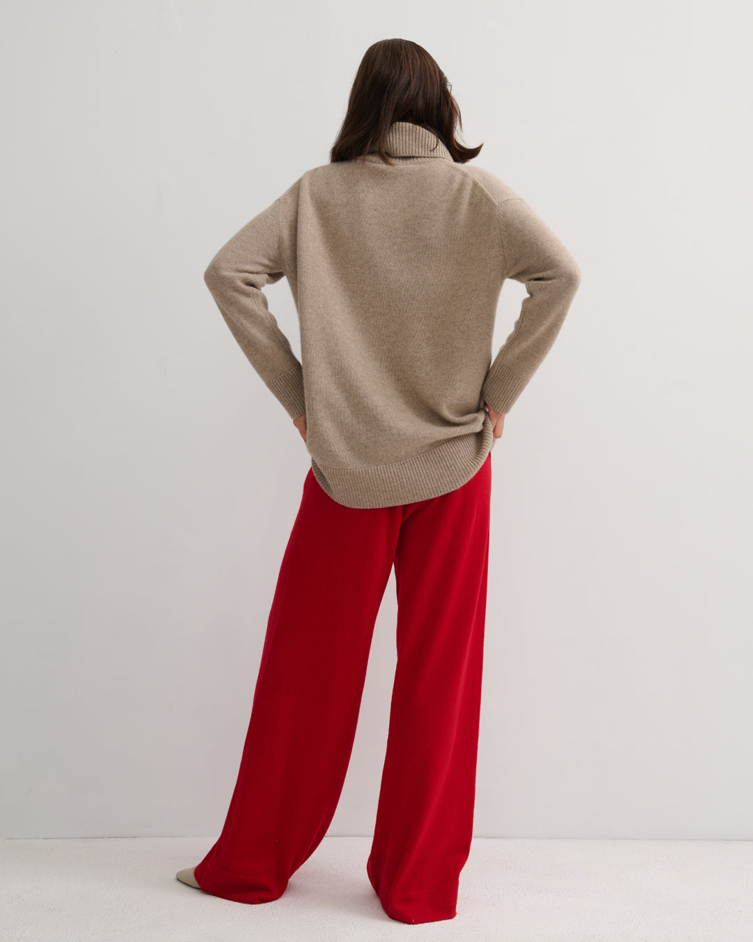 CHUNKY OVERSIZED ROLLNECK PULLOVER - SHIITAKE RAW
