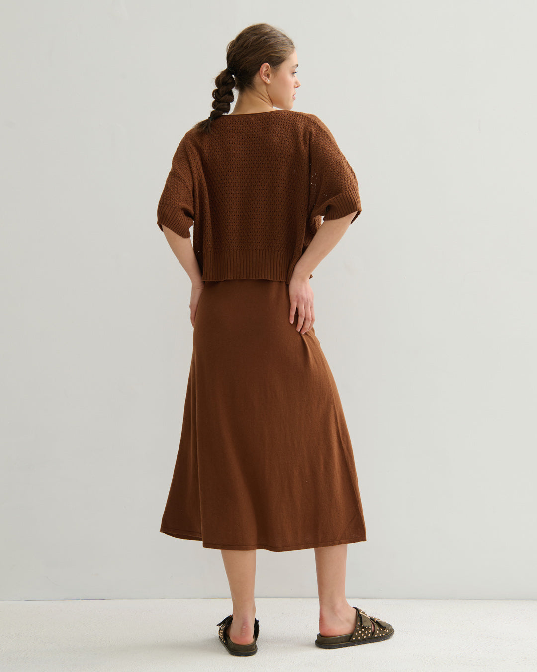 SORRENTO LOOSE FIT PULLOVER - BURNT CARAMEL