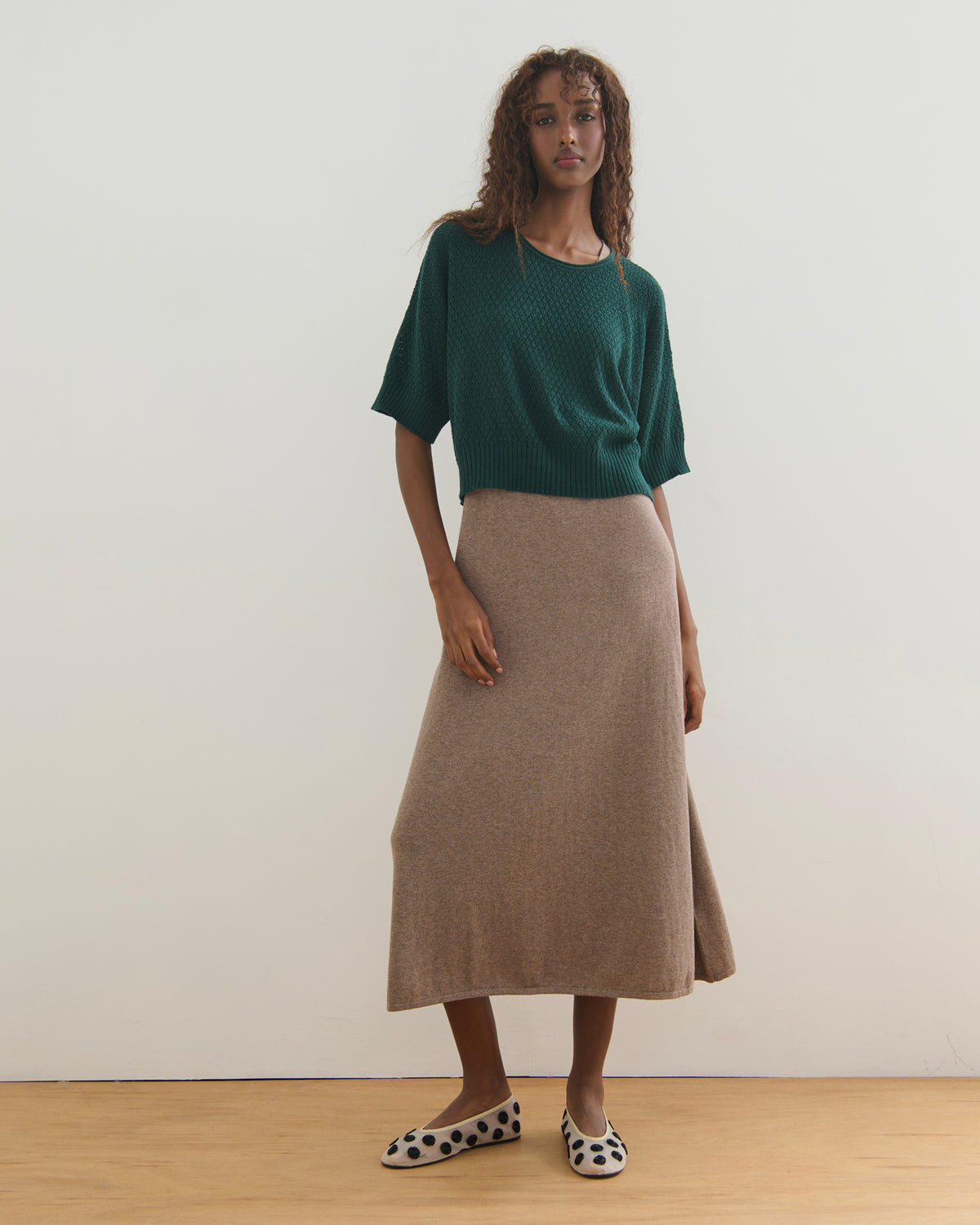 SORRENTO LOOSE FIT PULLOVER - FOREST GREEN