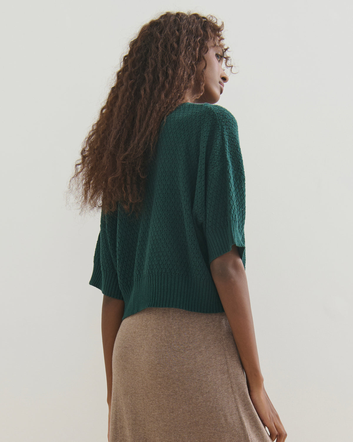 SORRENTO LOOSE FIT PULLOVER - FOREST GREEN