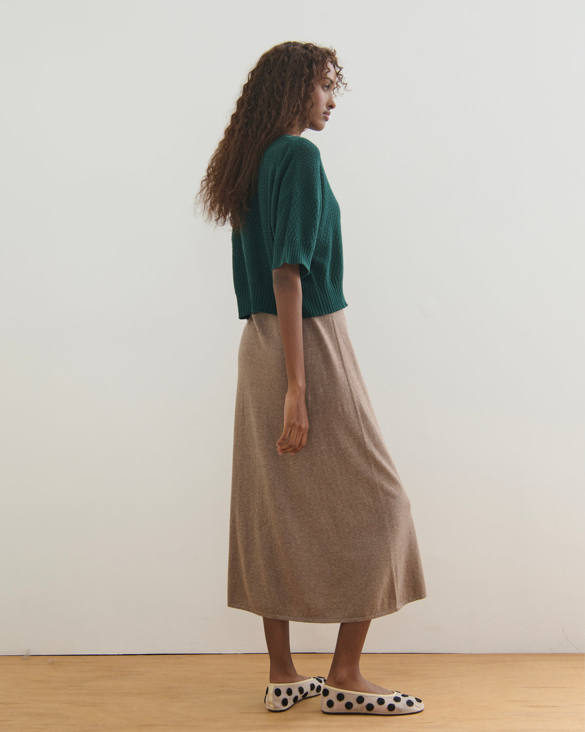SORRENTO LOOSE FIT PULLOVER - FOREST GREEN
