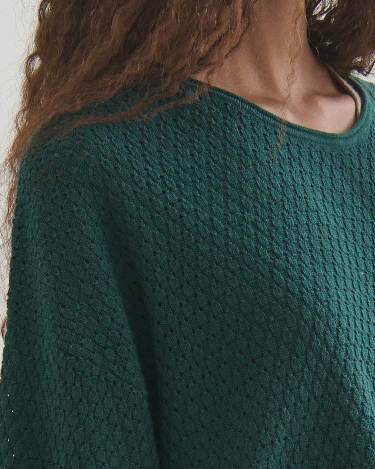 SORRENTO LOOSE FIT PULLOVER - FOREST GREEN