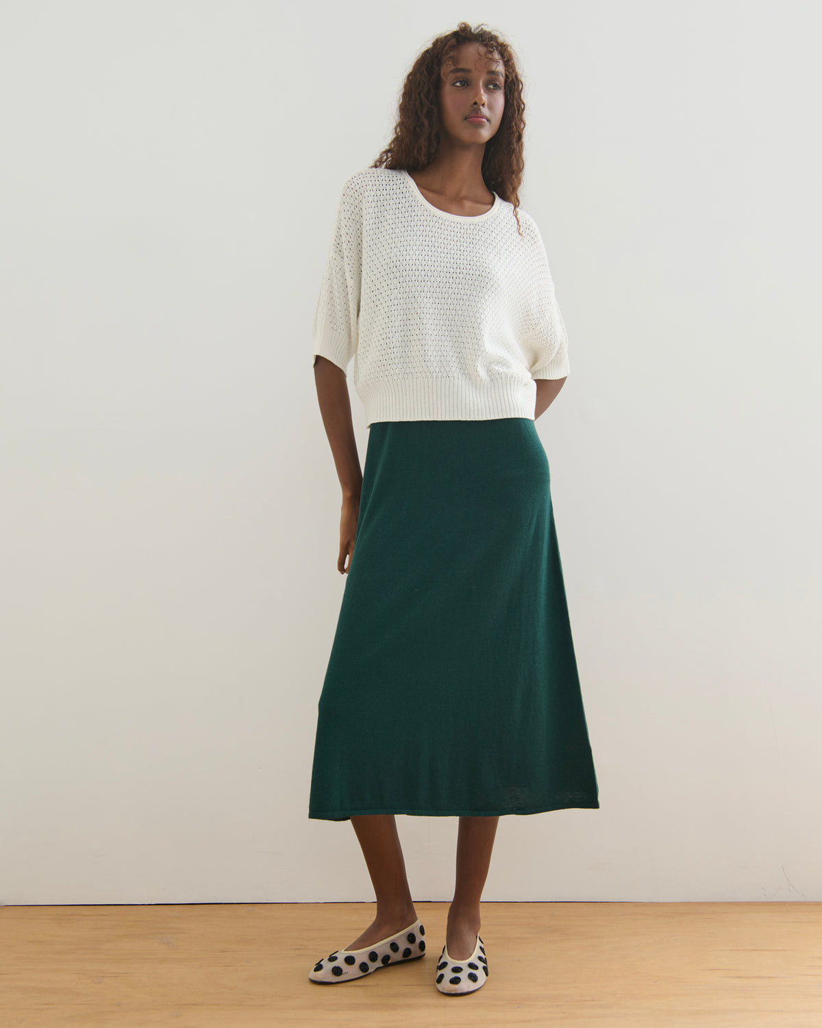 SORRENTO LOOSE FIT PULLOVER - PEARL WHITE