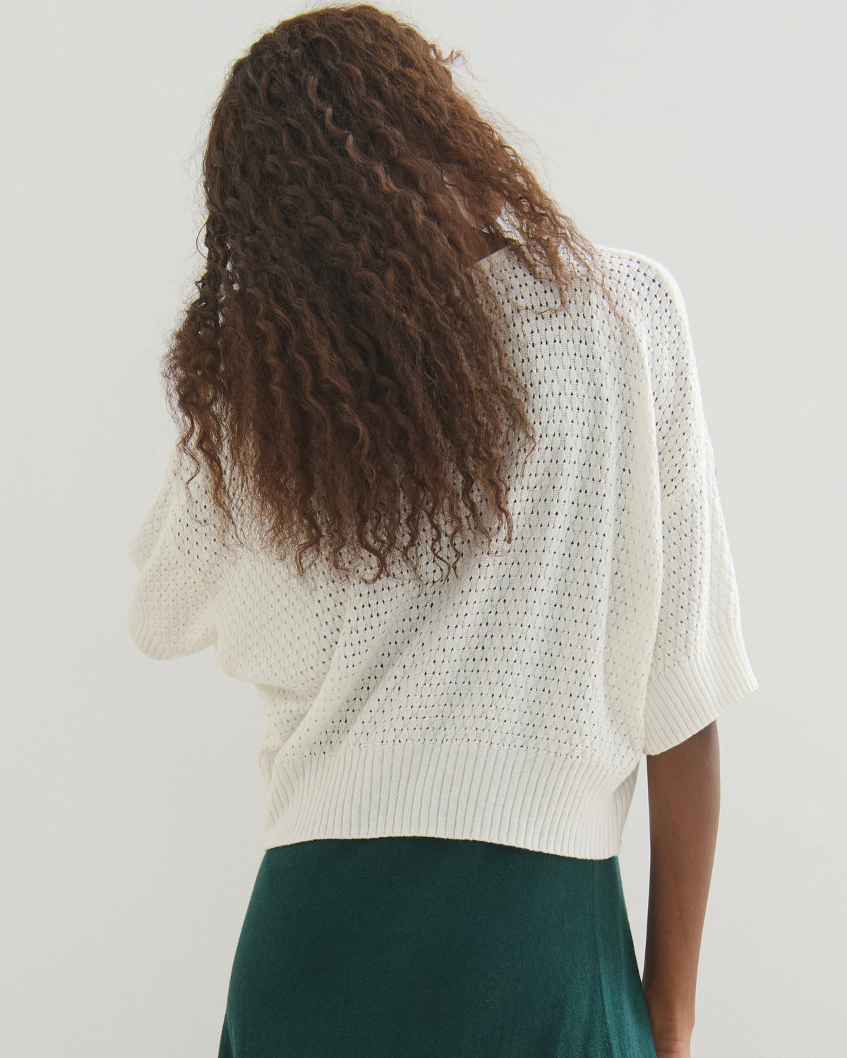 SORRENTO LOOSE FIT PULLOVER - PEARL WHITE