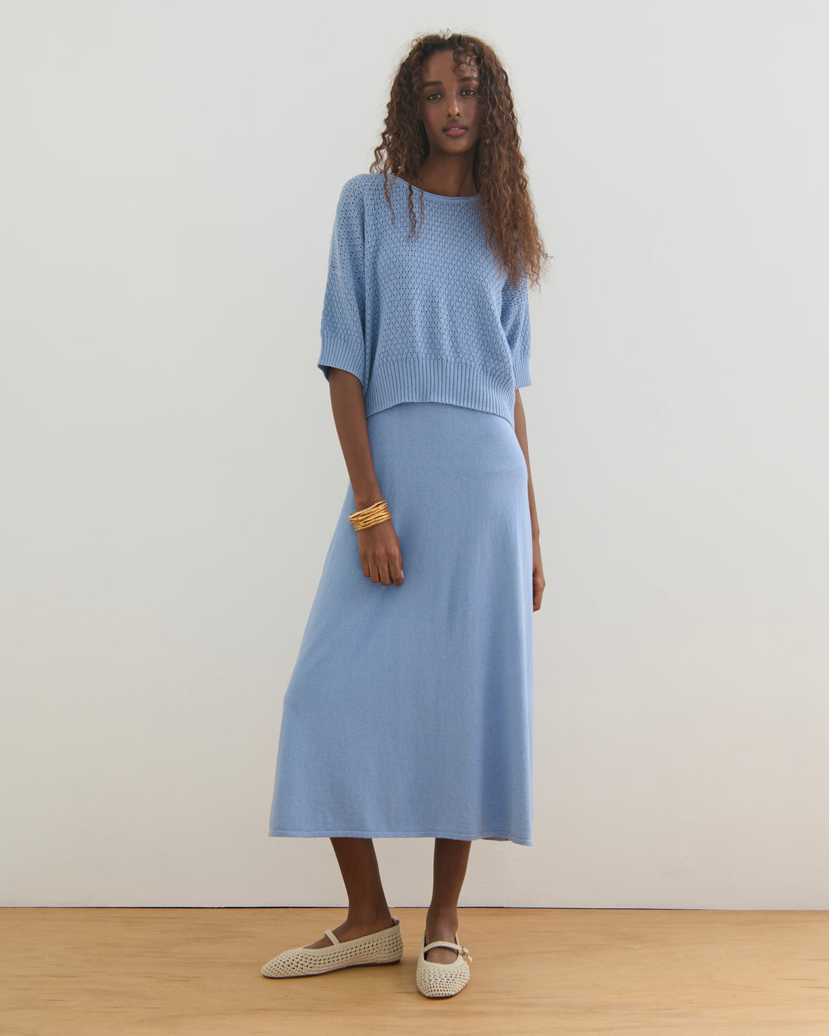 SORRENTO LOOSE FIT PULLOVER - WASHED DENIM