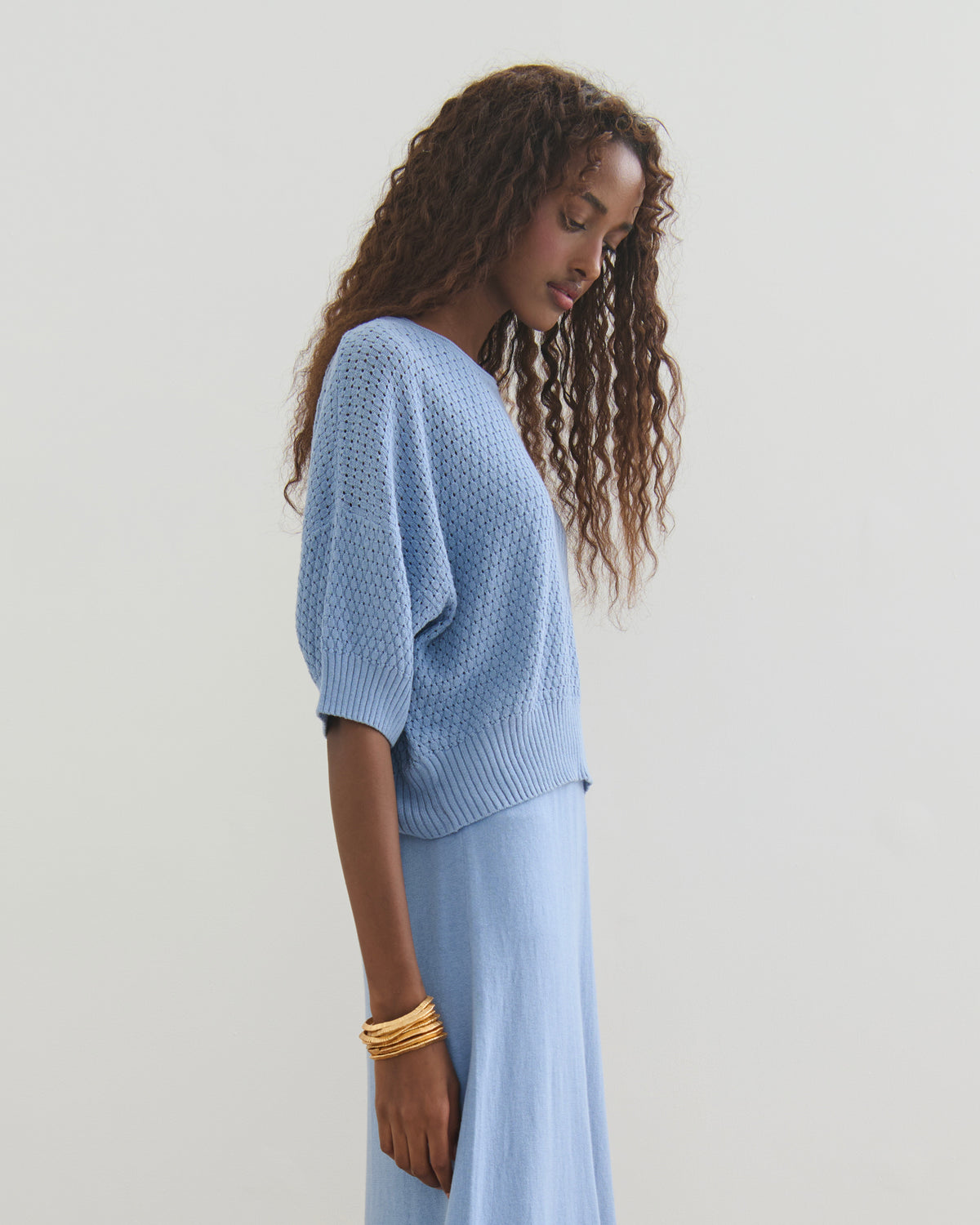 SORRENTO LOOSE FIT PULLOVER - WASHED DENIM