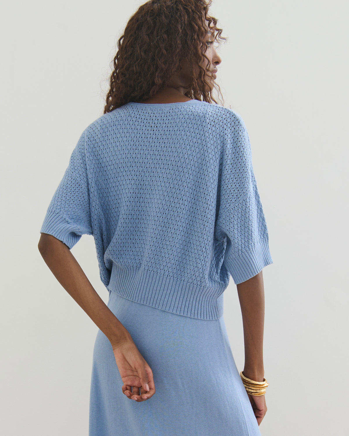 SORRENTO LOOSE FIT PULLOVER - WASHED DENIM